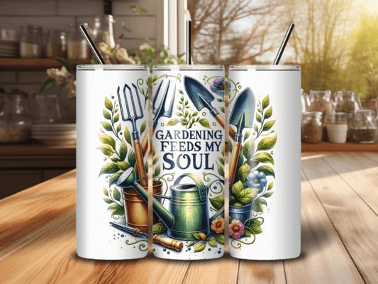 Gardening Feeds My Soul 20 oz Tumbler