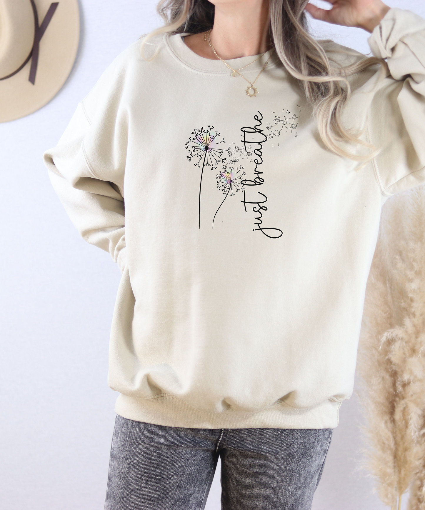 Just Breathe Dandelion Sweatshirt