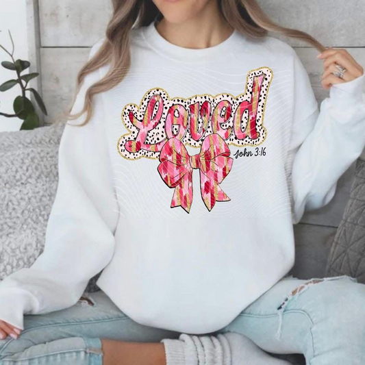 LOVED John 3:16 Valentine’s Day Sweatshirt